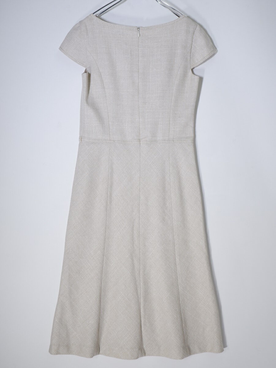 23区ニジュウサンク APPLAUDIR LINEアプロディール ラメツイードセットアップ ジャケットワンピーススーツ【LSTA69520】【ライトベージュ系】【上36下】【中古】【沖縄.離島以外 送料無料】【DM221028】