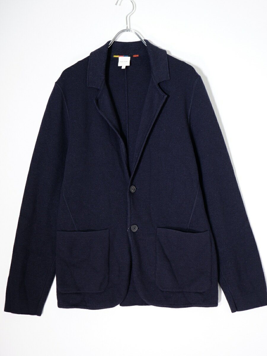 Rakuten - Paul Smithポールスミス ウールニット 2Bテーラードジャケット【MJKA81620】【ネイビー】【M】【中古】【沖縄.離島以外 送料無料】【DM260512】