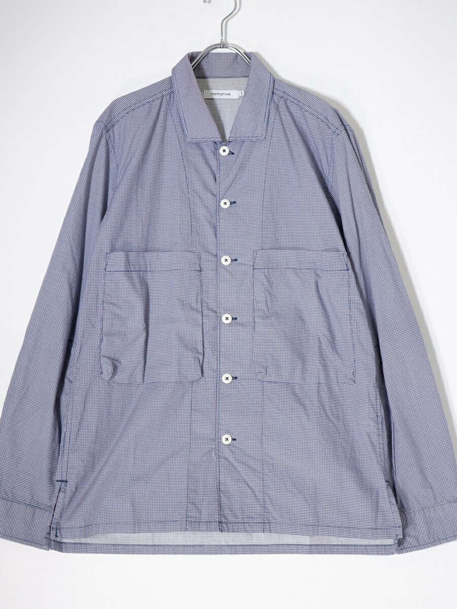 nonnativeノンネイティブ TOURIST SHIRT COTTON BROAD GEOMETRIC PRINTジオメトリックツーリストシャツ【MSHA71720】【DEEP SEA】【1】【中古】【沖縄.離島以外 送料無料】【DM230523】