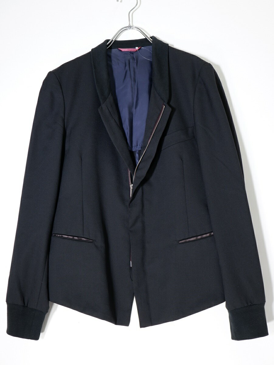 乐天商城 - Paul Smith/ポールスミス メインライン フルジップテーラードデザインリブジャケット【MJKA74422】【ブラック】【S】【中古】【沖縄.離島以外 送料無料】【DM240321】