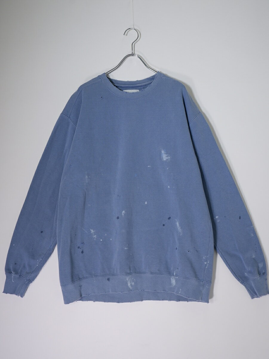 Rakuten - F.U.L.Lフル 2024SS WORN OUT SWEATスウェット【MTSA80222】【ブルー】【2】【中古】【沖縄.離島以外 送料無料】【DM251202】