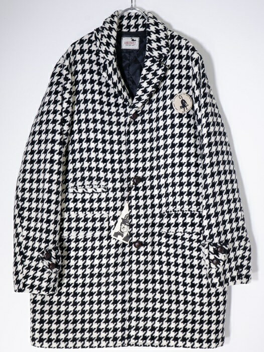 GANGSTERVILLEギャングスタービル HOUNDSTOOTH CHESTERFIELD COAT千鳥格子チェスターフィールドコート【MCTA69223】【白黒】【M】【中古】【2点以上同時購入で送料無料】【DM220905】