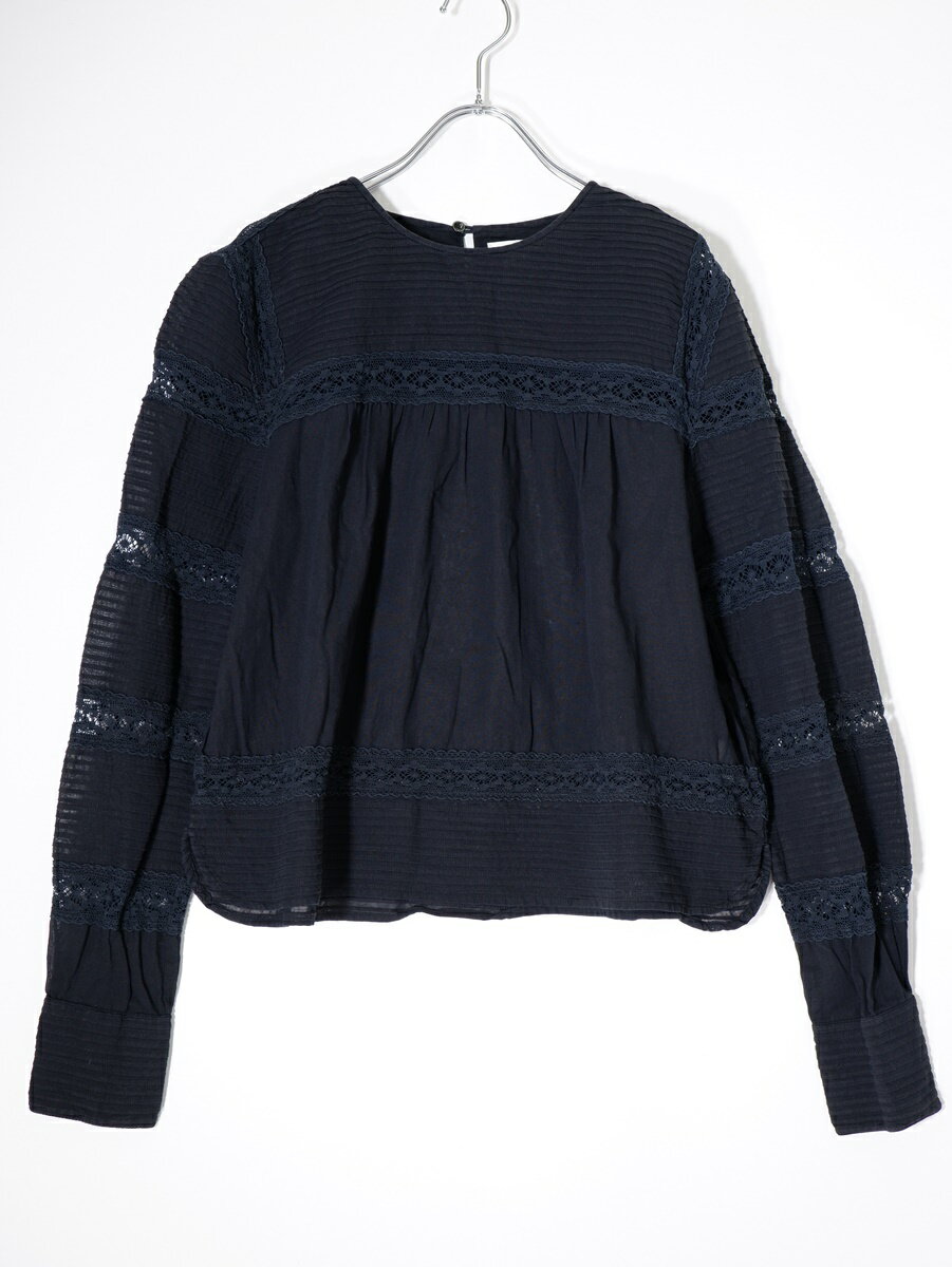 ISABEL MARANT ETOILEイザベルマラン エトワール レース ピンタック切替 インドコットン ギャザープル..