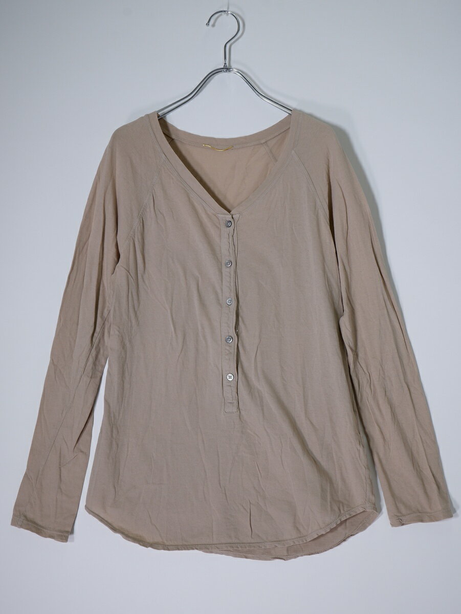 Deuxieme Classeドゥーズィエムクラス HenlyテンジクT (ヘンリーネック天竺Tシャツ カットソー)【LTSA79724】【ベージュ】【フリー】【中古】【沖縄.離島以外 送料無料】【DM251111】