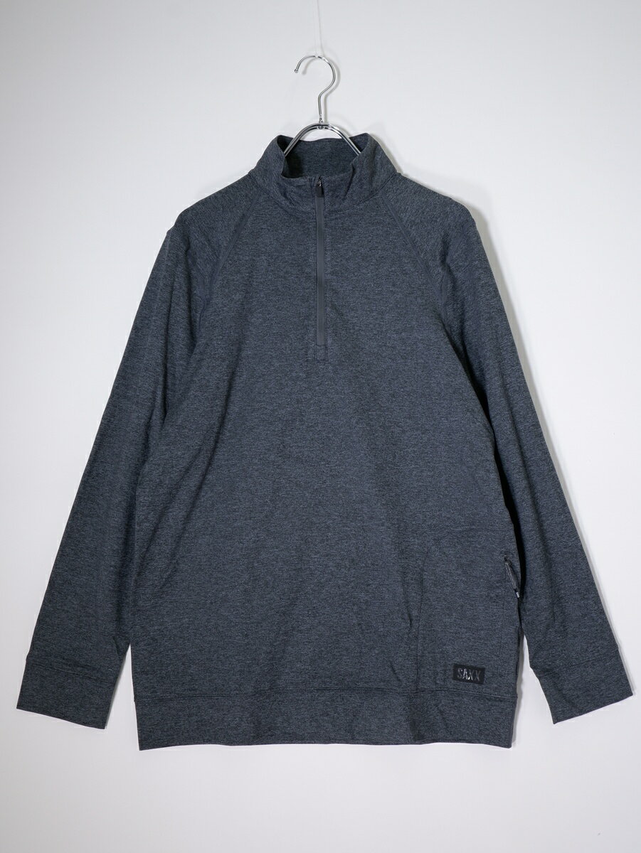 Rakuten - SAXXサックス SAXX PEAKDAZE HALF ZIPピークデイズ ハーフジップ トップス 長袖カットソーSXLZ74-TUH新品【MTSA80624】【グレー】【S】【未使用】【沖縄.離島以外 送料無料】【DM260317】