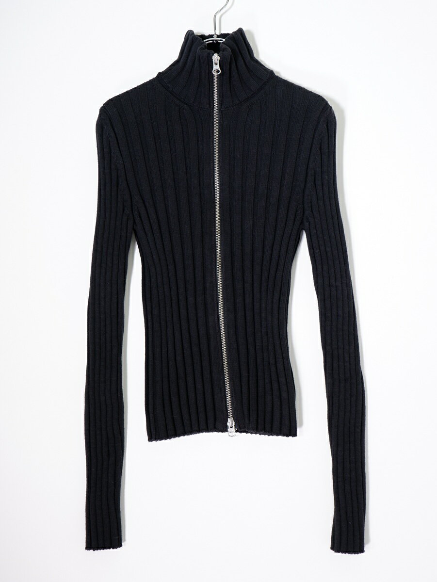 Rakuten - MM6エムエム6Maison Margielaメゾンマルジェラ Zip Up Rib Sweater ジップ ドライバーズニット【LKNA81425】【ブラック】【S】【中古】【沖縄.離島以外 送料無料】【DM260414】