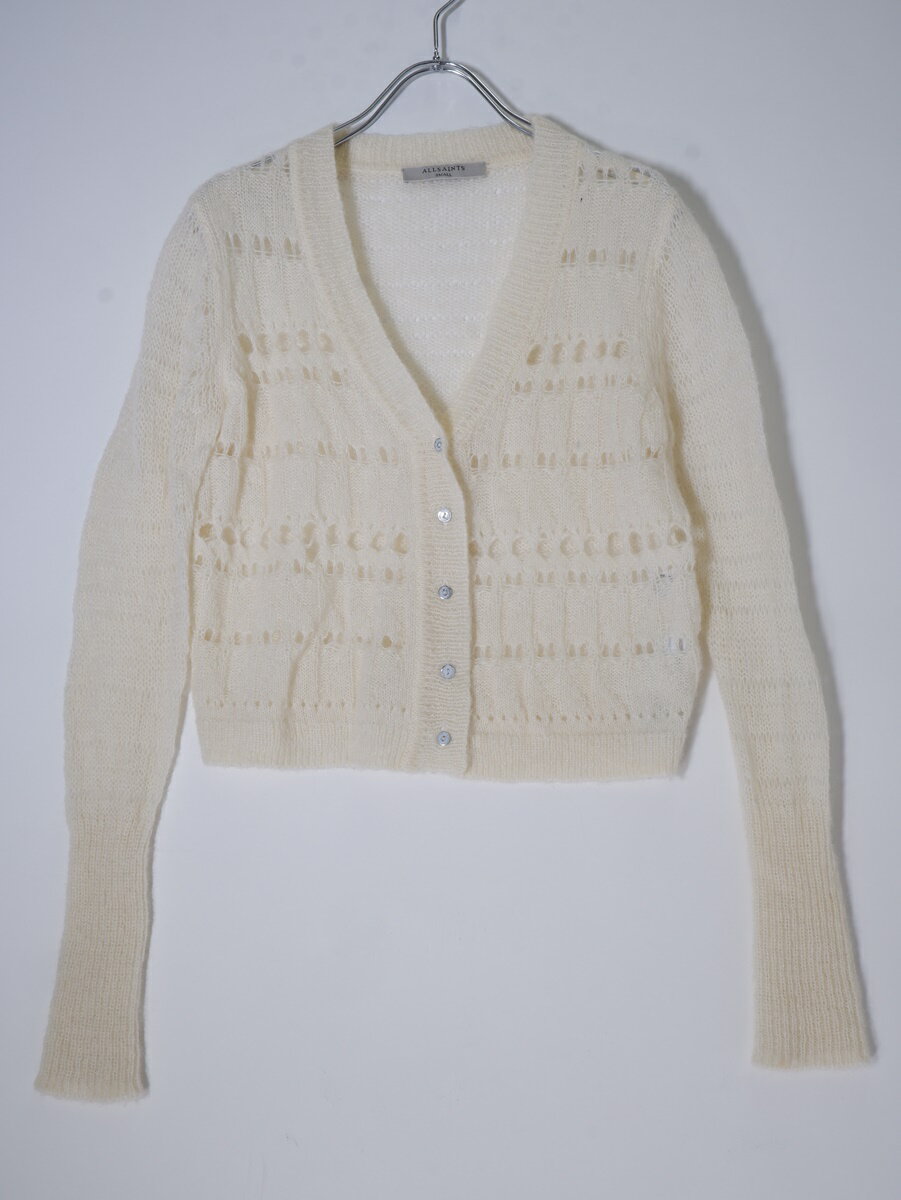 【楽天スーパーSALE期間中ポイント5倍!】ALLSAINTSオールセインツ 2022AW COLE CARDIGANアルパカ混ニットカーディガン【LKNA77227】【オフホワイト】【S】【中古】【沖縄.離島以外 送料無料】【DM250121】