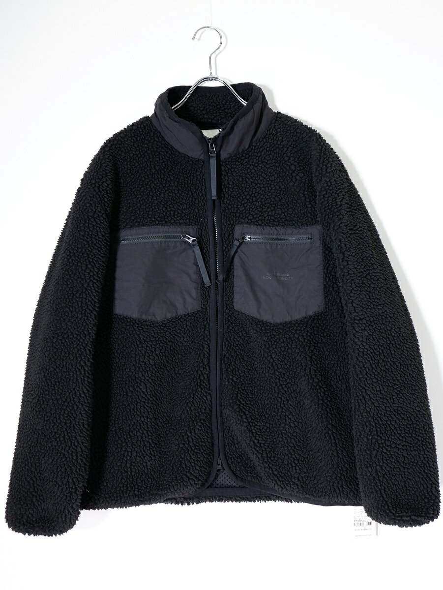 Rakuten - 【楽天スーパーSALE期間中ポイント5倍!】Saturdays NYCサタデーズ ニューヨーク 2024AW BOA FLEECE ZIP BLOUSONボアフリース ジップブルゾン ジャケット【MJKA80929】【ブラック】【S】【中古】【沖縄.離島以外 送料無料】【DM260217】