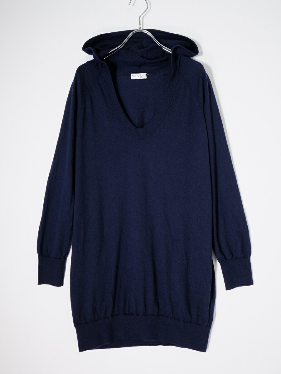 ブルネロクチネリ カシミヤ100％ ニット Vネック セーター 長袖 サックス ブルネロクチネリ BRUNELLO CUCINELLI カシミヤ100％ ニット Vネック
