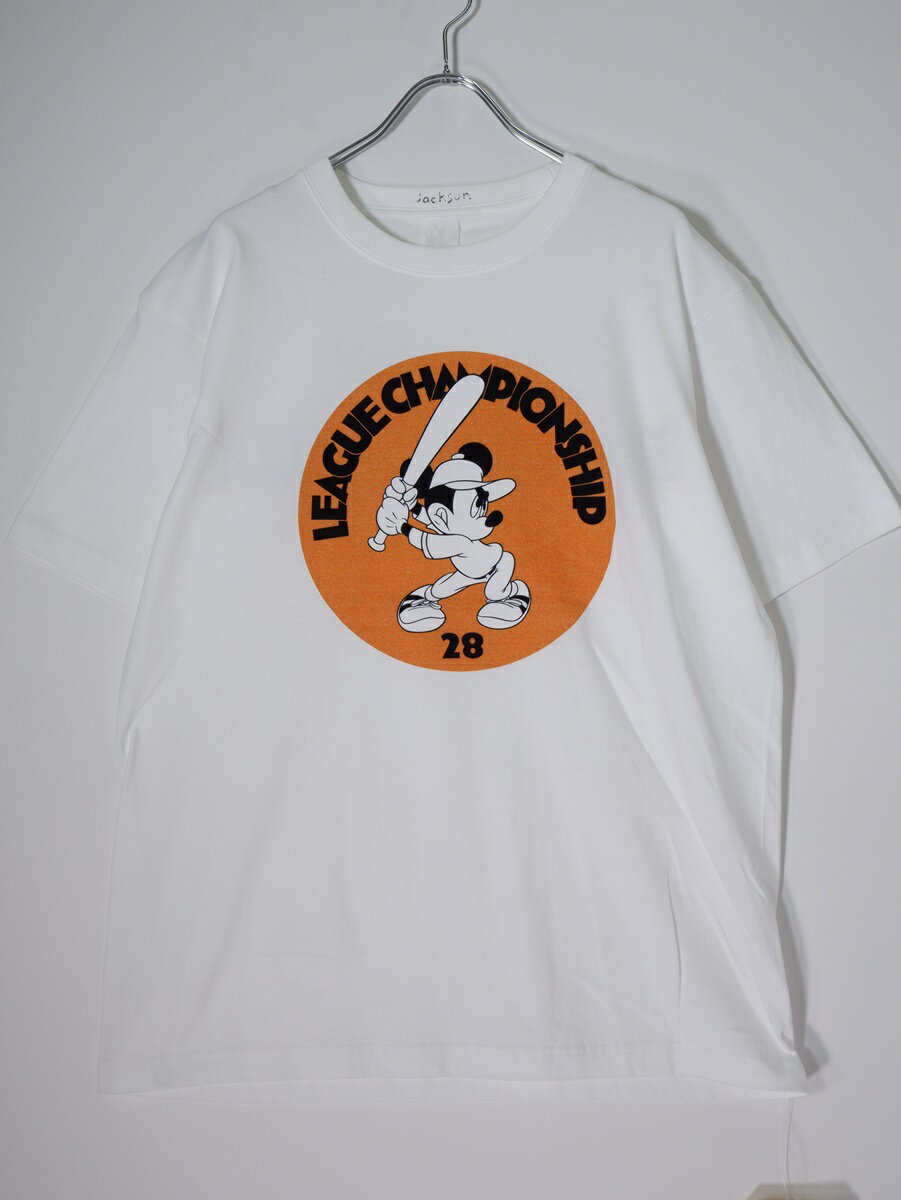 Rakuten - 【楽天スーパーSALE期間中ポイント5倍!】JACKSON MATISSEジャクソンマティス 2026SS LEAGUE CHAMPIONSHIP MickeyMous Tシャツ新品【MTSA81930】【ホワイト】【L】【未使用】【沖縄.離島以外 送料無料】【DM260507】