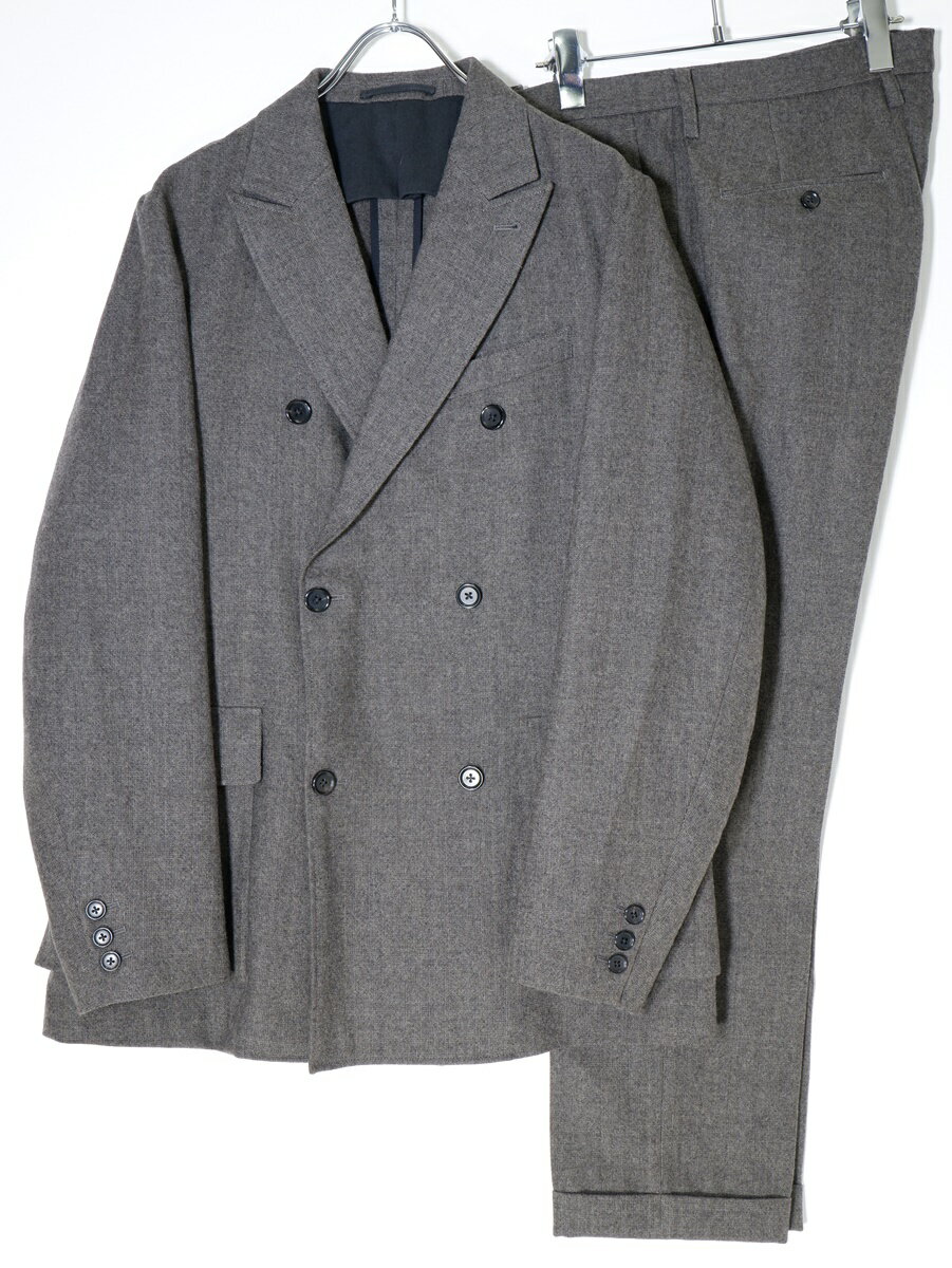 PHIGVEL MAKERS & Co.フィグベル GENT'S JACKET+GENT'S TROUSERSダブルブレストウールジャケット+パンツ スーツ【MSTA64631】【グレー系】【JK:2/PT2(33)】【中古】【2点以上同時購入で送料無料】【DM210710】