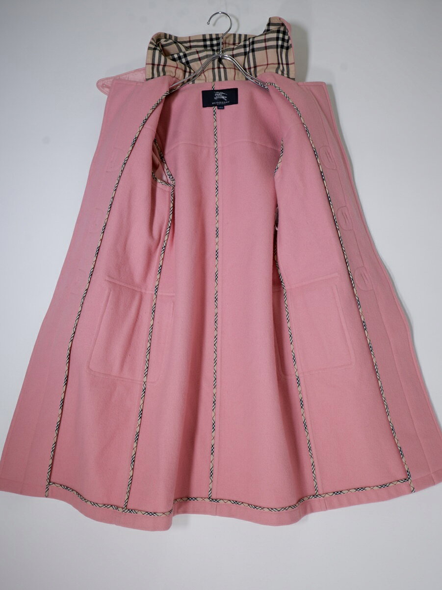 楽天 期間中 ! BURBERRY LONDONバーバリー ロンドン フード裏ノバチェック ウールメルトン ロングダッフルコート filt-10059649 ブランド古着の買取販売 渋谷FILT サンプル画像3
