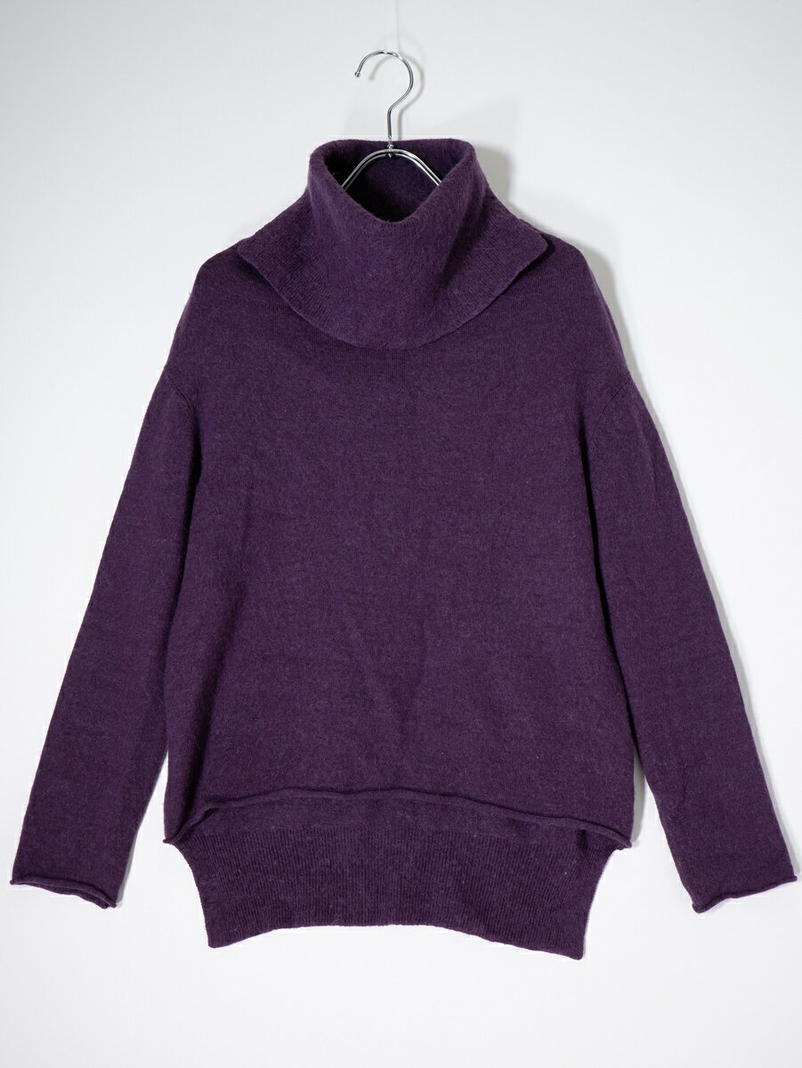 Yohji Yamamoto NOIRヨウジヤマモト ノアール ウールアルパカ混 タートルネックプルオーバーニット【LKNA80734】【パープル】【2】【中古】【沖縄.離島以外 送料無料】【DM260120】