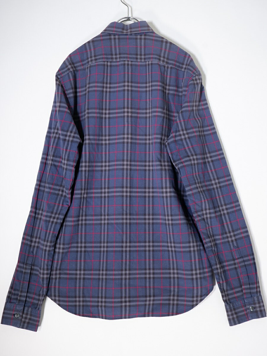 BURBERRY BRITバーバリー ブリット 定番チェックコットン長袖シャツ MSHA72535 グレーネイビー系 ピンク M filt-10054364 ブランド古着の買取販売 渋谷FILT サンプル画像2