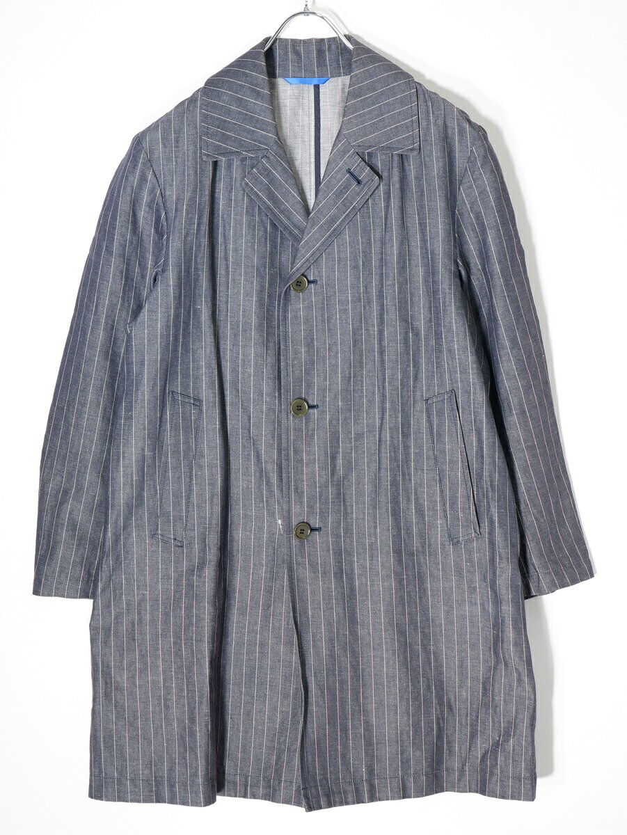 Rakuten - Paul Smith LONDONポールスミス リネンコットンシャンブレースプリングチェスターコート【MCTA67536】【インディゴ】【M】【中古】【沖縄.離島以外 送料無料】【DM220317】
