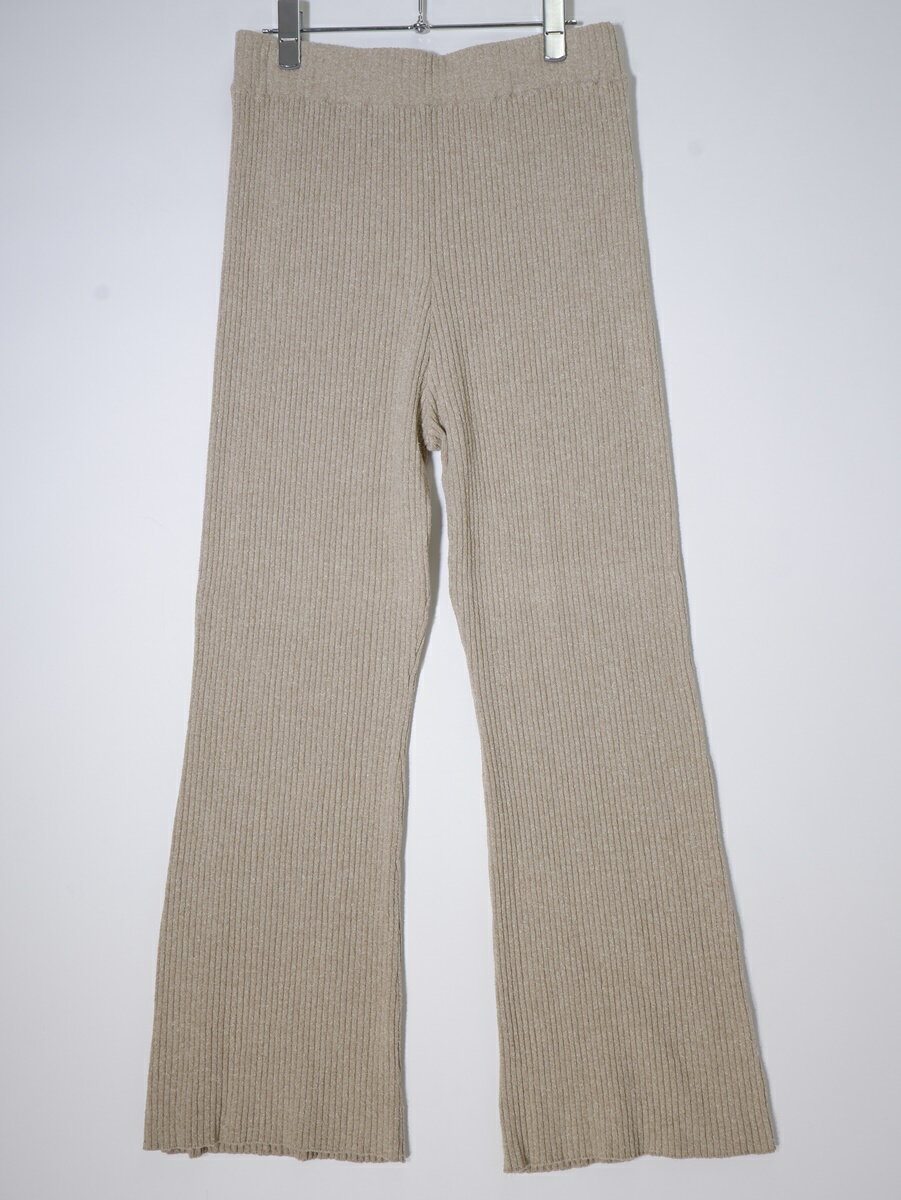 Deuxieme Classe/ドゥーズィエムクラス 2020SS EVERYDAY I LIKE シルクネップ リブニットパンツ【LPTA73839】【ベージュ】【38】【中古】【沖縄.離島以外 送料無料】【DM240101】