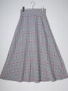 BLUE LABEL CRESTBRIDGEブルーレーベル クレストブリッジ グレンチェックポプリンロングスカート【LSKA75739】【グレー】【36】【中古】【沖縄.離島以外 送料無料】【DM240813】