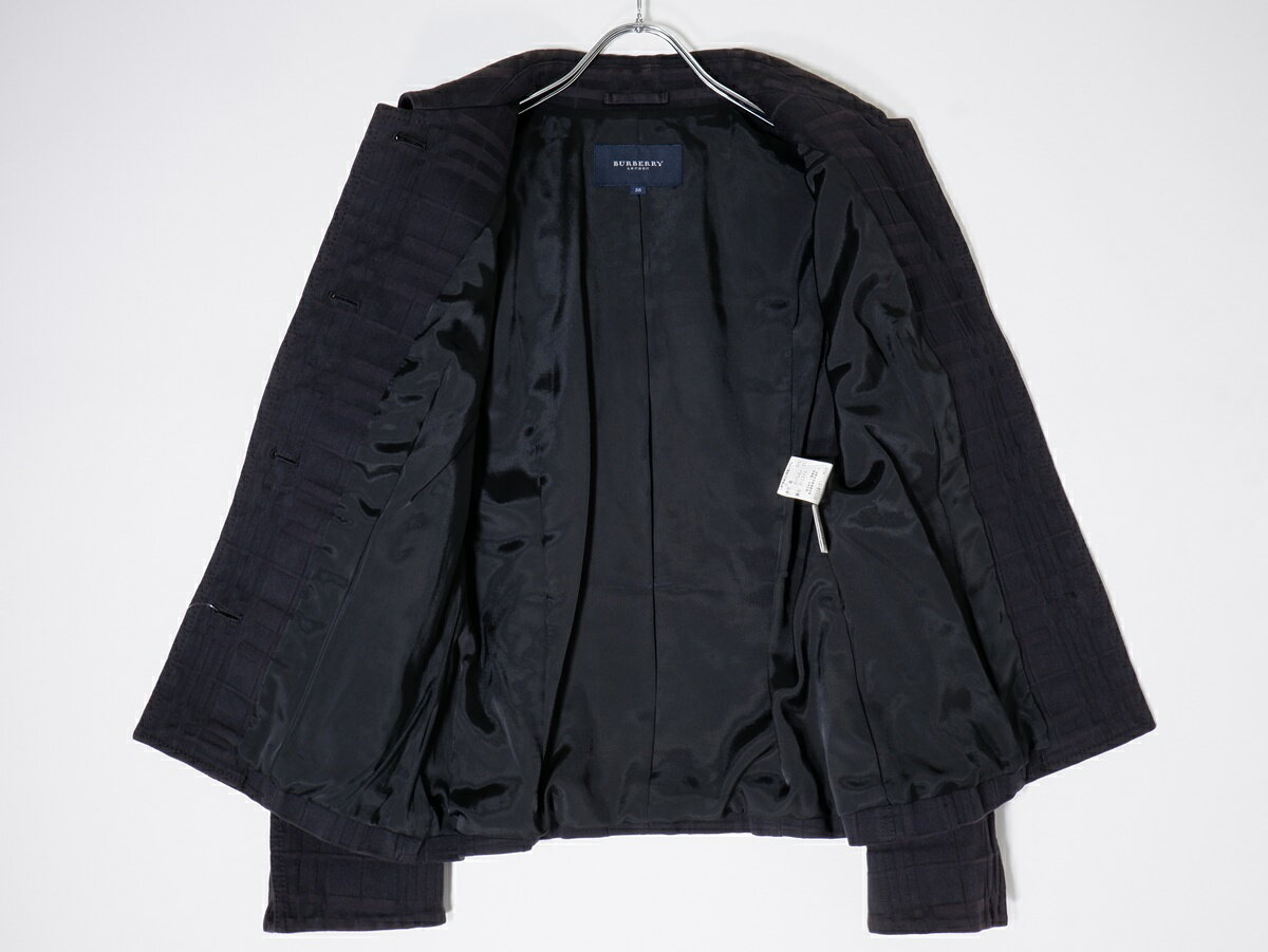 BURBERRY LONDONバーバリー ロンドン ストレッチジャガード シャドーチェックジャケット LJKA76242 ブラッ filt-10058456 ブランド古着の買取販売 渋谷FILT サンプル画像3