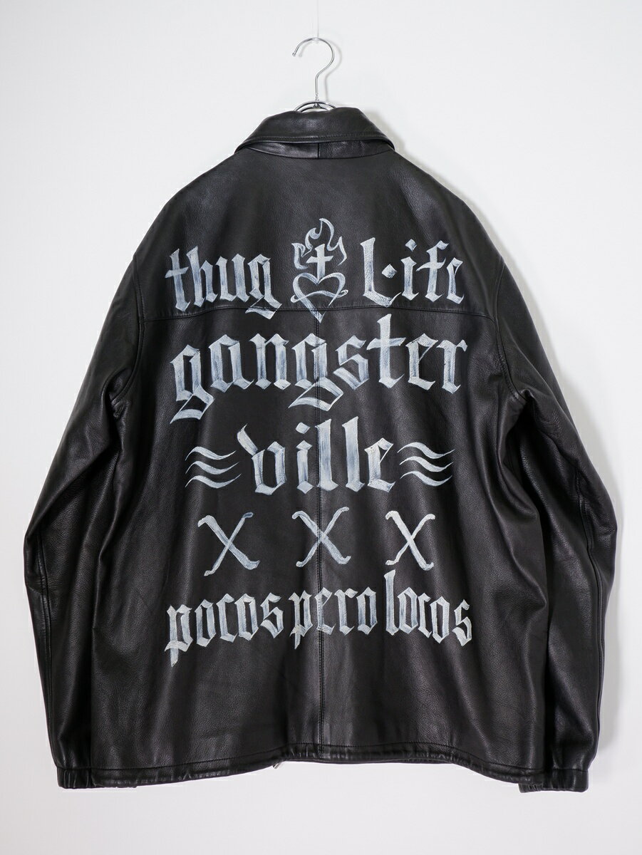 乐天商城 - GANGSTERVILLEギャングスタービル 2023SS SACRED HEART - LIGHT LEATHER JACKETレザージャケット【MJKA82342】【BLACK】【L】【中古】【沖縄.離島以外 送料無料】【DM260609】
