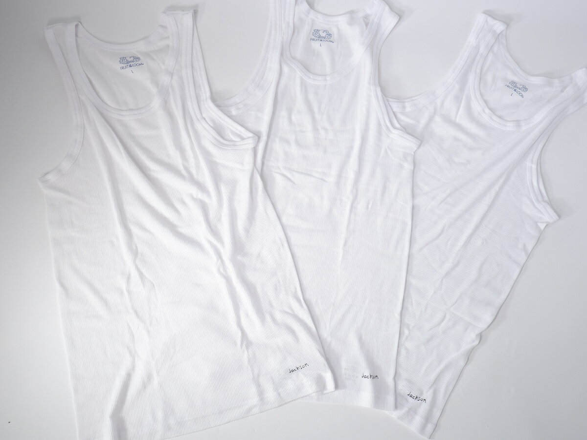 乐天商城 - JACKSON MATISSEジャクソンマティス 2026SS FRUIT OF THE LOOM×JM リブタンクトップ3枚セット新品【MTSA81942】【ホワイト】【L】【未使用】【沖縄.離島以外 送料無料】【DM260507】