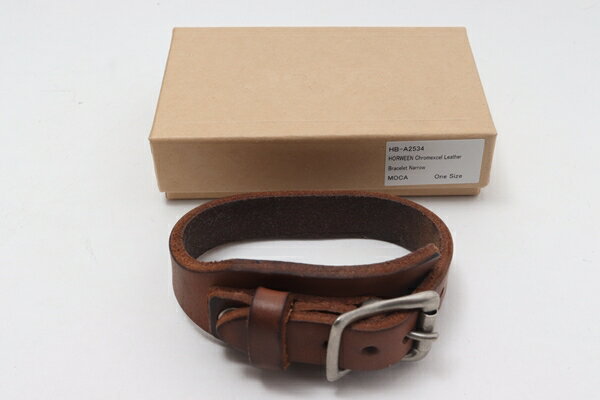 hoboホーボー HORWEEN Chromexcel Leather Braceletクロムエクセルレザーブレスレット【MACA53143】【MOCA】【ONE Size】【中古】【2点以上同時購入で送料無料】【DM200422】