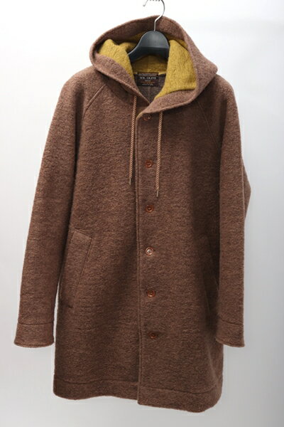 MR.OLIVEミスターオリーブ WOOL MOSSER KNIT /HOODED OVER LONG COATウールモッサフーデットコート 【MCTA54943】【CAMEL】【M】【中古】【2点以上同時購入で送料無料】【DM【DM190309】】