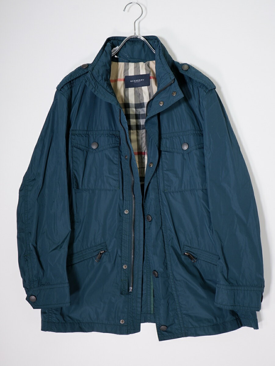 Rakuten - 【楽天スーパーSALE期間中ポイント5倍!】BURBERRY LONDONバーバリー ロンドン 裏地ビッグチェック ナイロンミリタリージャケット【MJKA80643】【ダークグリーン】【M】【中古】【沖縄.離島以外 送料無料】【DM260113 】