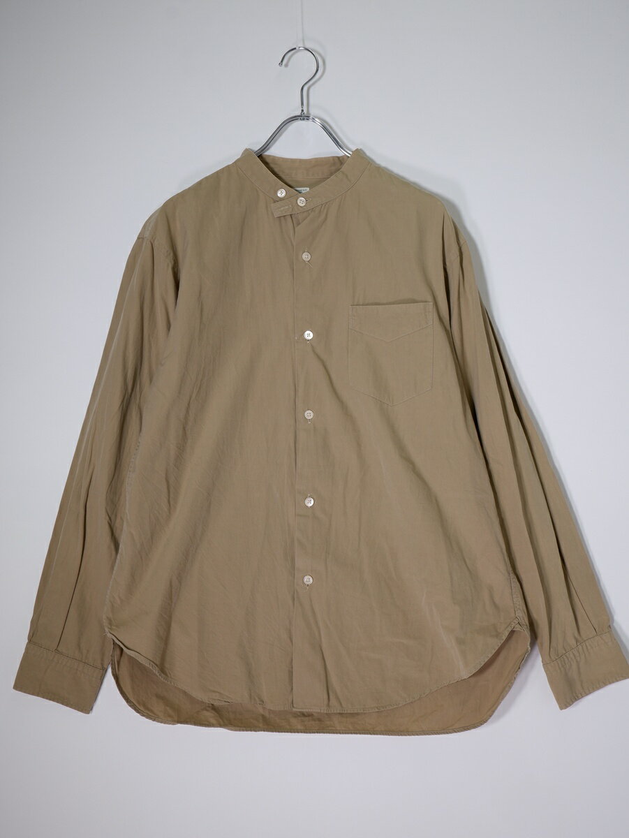 PHIGVEL MAKERS Co.フィグベル 2020AW BAND COLLAR DRESS SHIRTバンドカラー ドレスシャツ【MSHA81643】【Khaki Beige】【2】【中古】【沖縄.離島以外 送料無料】【DM260428】