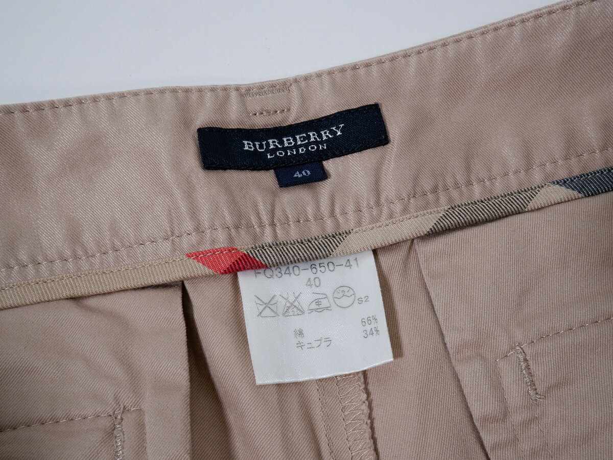 BURBERRY LONDONバーバリー ロンドン 日本製 コットンキュプラサテン カーゴワイドパンツ LPTA80144 やや filt-10062317 ブランド古着の買取販売 渋谷FILT サンプル画像3