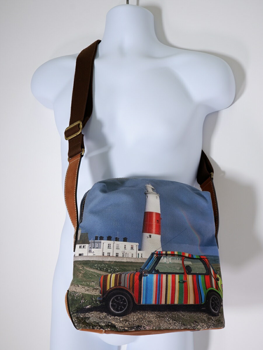 Paul Smithポールスミス ミニクーパー 転写柄 ショルダーバッグ【MBGA80744】【マルチ|ブラウン】【-】【中古】【沖縄.離島以外 送料無料】【DM260127】