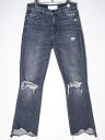 MOTHERマザー ドゥーズィエムクラス購入INSIDER CROP STEPカットオフダメージデニムパンツ【LDNA70345】【グレーA】【26】【中古】【沖縄.離島以外 送料無料】【DM221230】