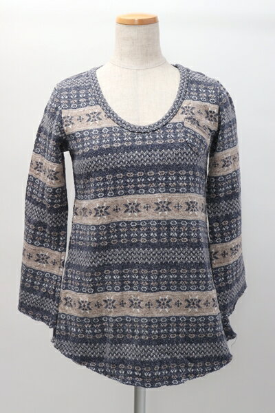 ジャクソンマティスJACKSON MATISSE フェアアイル柄 裏地付きUネックニット新品【LKNA53746】【紺ベージュ】【S】【未使用】【沖縄.離島以外 送料無料】【DM230207】