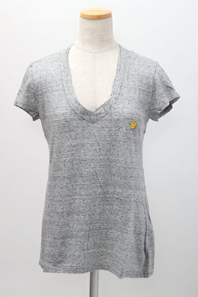 ジャクソンマティスJACKSON MATISSE スマイル刺繍VネックTシャツ新品【LTSA52146】【グレー】【S】【未使用】【沖縄.離島以外 送料無料】【DM200617】