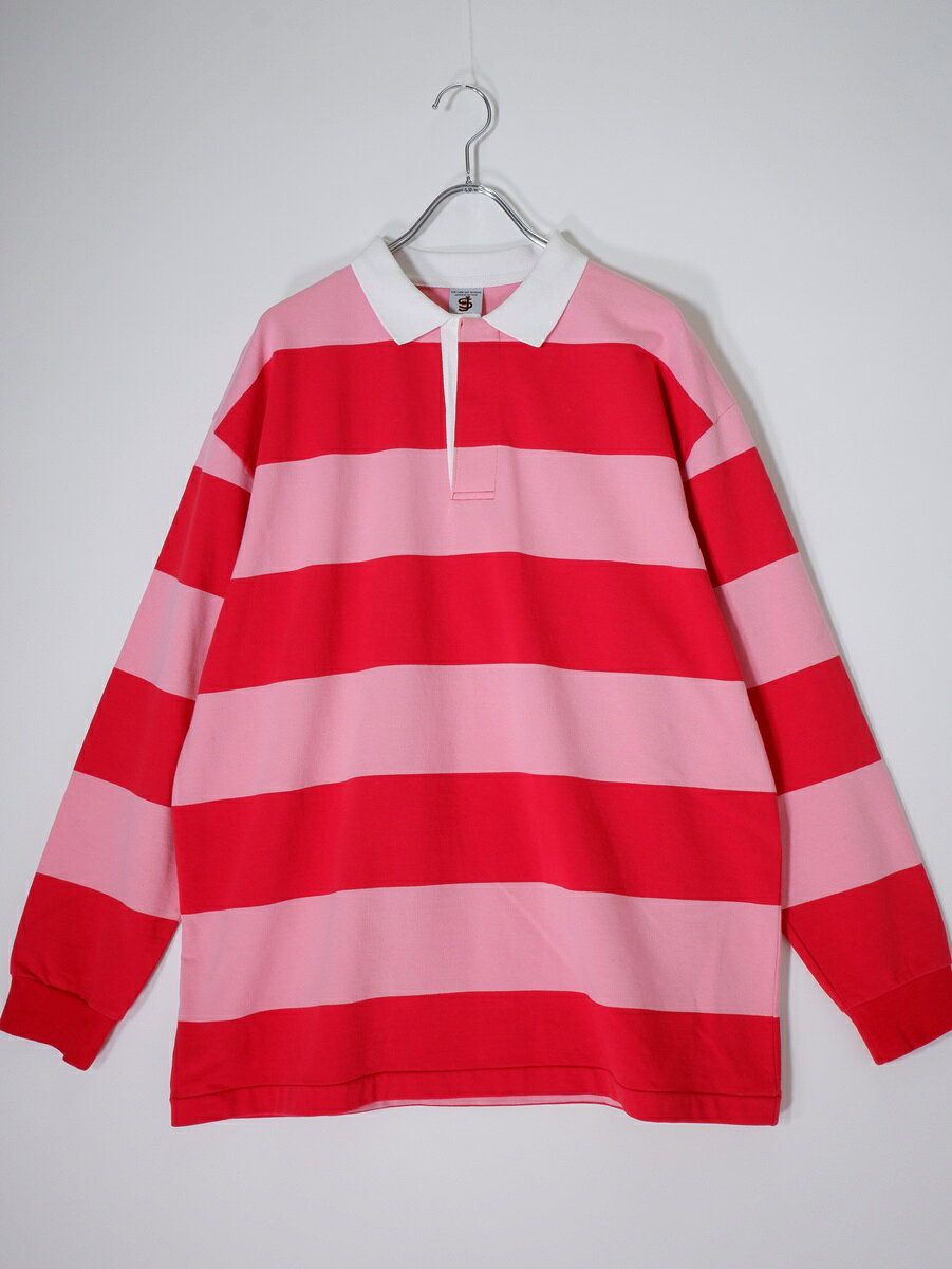 JACKSON MATISSEジャクソンマティス 2025AW RUGBY Shirtボーダーラガーシャツ新品【MTSA79946】【レッド】【L】【未使用】【沖縄.離島以外 送料無料】【DM251105】
