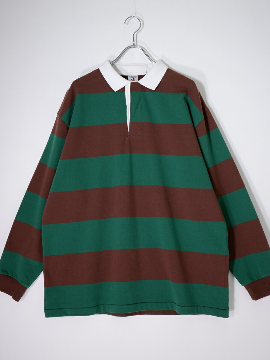 Rakuten - JACKSON MATISSEジャクソンマティス 2025AW RUGBY Shirtボーダーラガーシャツ新品【MTSA79947】【グリーン|ブラウン】【L】【未使用】【沖縄.離島以外 送料無料】【DM251105】