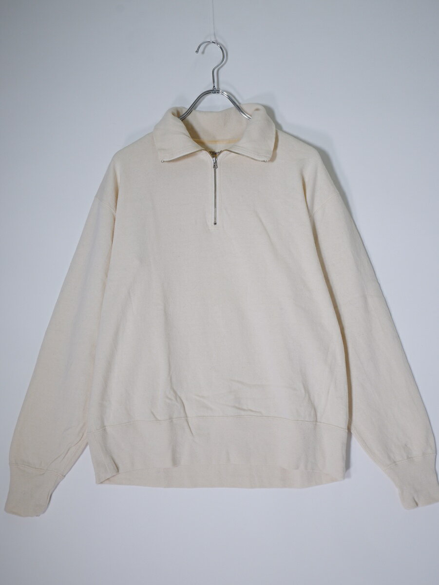 PHIGVEL MAKERS Co.フィグベル 2021AW C/W HALF ZIP SPORTING TOPコットンウール ハーフジップ スウェット【MTSA81647】【IVORY】【2】【中古】【沖縄.離島以外 送料無料】【DM260428】