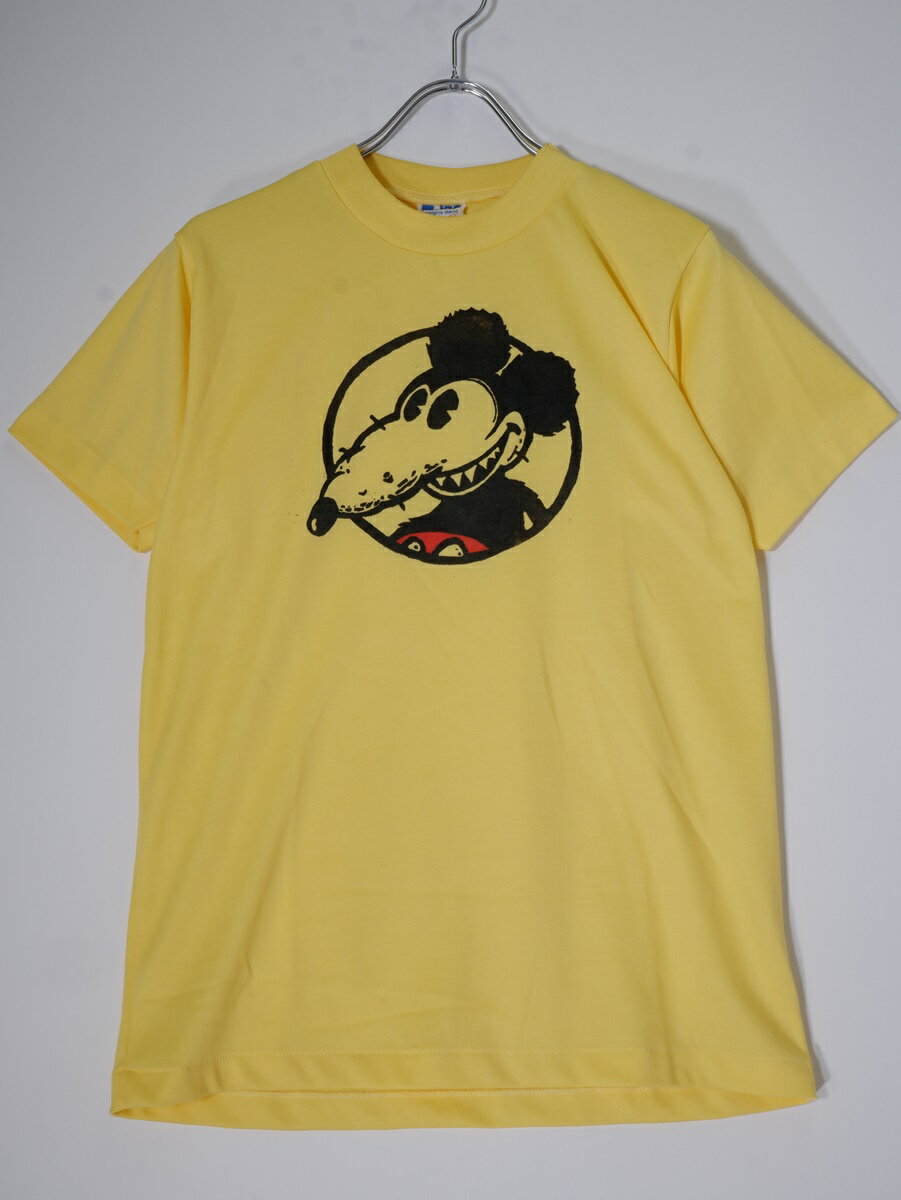 Rakuten - VINTAGEヴィンテージ品 80’s 80年代 Robert Armstrong Mickey Ratミッキーラット Tシャツ【MTSA78748】【イエロー】【M】【中古】【沖縄.離島以外 送料無料】【DM250708】