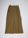 OZMAオズマ L'Appartementアパルトモン購入 WASHED SILK FLARE SK シルクネップ ロングフレアスカート【LSKA78549】【カーキ】【S】【中古】【沖縄.離島以外 送料無料】【DM250624】