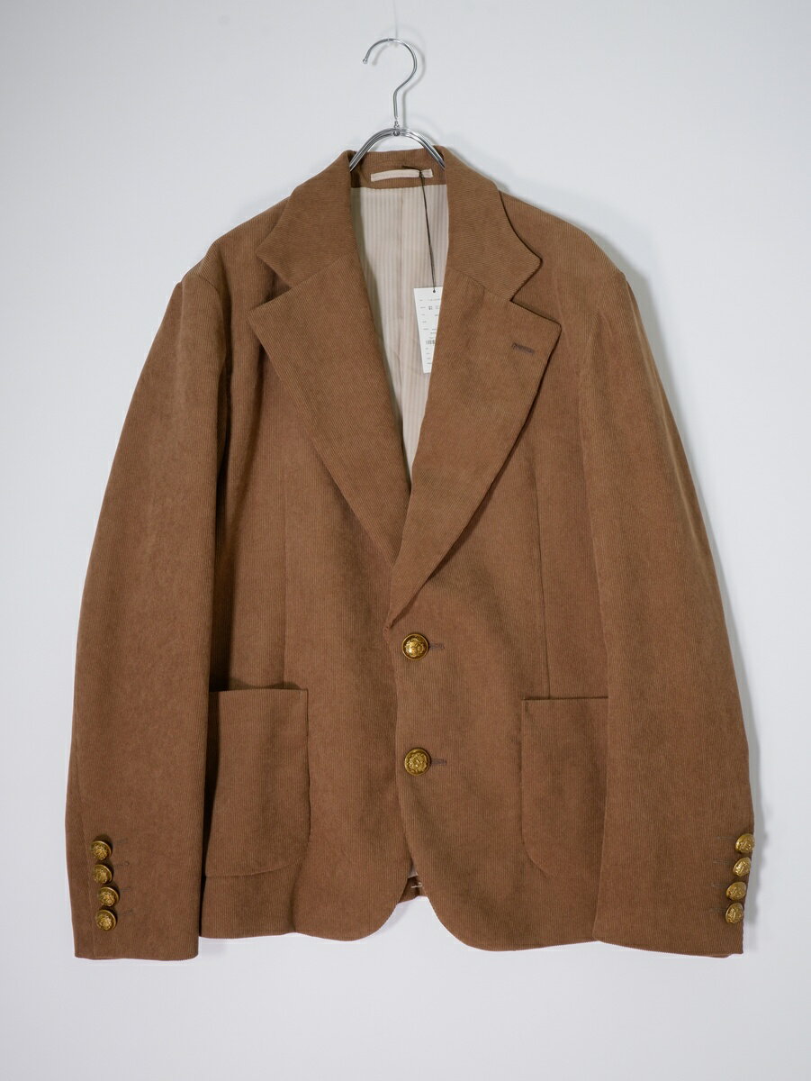 Rakuten - TMTティーエムティー 2024SS CORDUROY SINGLE JACKETコーデュロイシングルジャケットTJK-S2401新品【MJKA79849】【ブラウン】【L】【未使用】【沖縄.離島以外 送料無料】【DM251104】