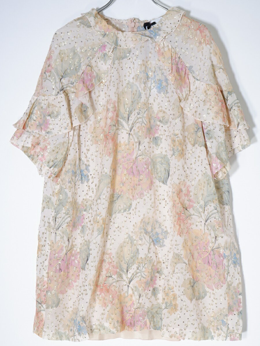 RED Valentinoレッド ヴァレンティノ 2020SS metallic embroidered floral blouseフローラルブラウスチュニック新品【LTSA64252】【ピンク】【38】【未使用】【沖縄.離島以外 送料無料】【DM210526】