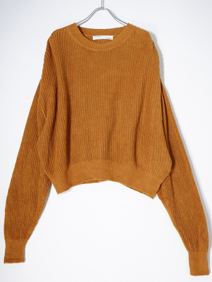 L'Appartement アパルトモン 2022SS Linen Boys Knit リネンボーイズニット【LKNA71953】【キャメル】【フリー】【中古】【沖縄.離島以外 送料無料】【DM230626】
