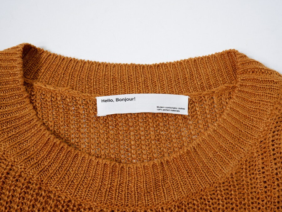 L'Appartement アパルトモン 2022SS Linen Boys Knit リネンボーイズニット【LKNA71953】【キャメル】【フリー】【中古】【沖縄.離島以外 送料無料】【DM230626】