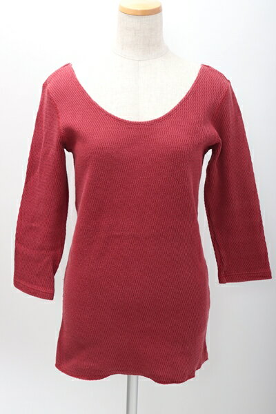 6(ROKU) BIG THERMAL U-NECKビッグサーマルUネックカットソー【LTSA57253】【エンジ】【】【中古】【沖縄.離島以外 送料無料】【DM190817】