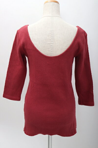 6(ROKU) BIG THERMAL U-NECKビッグサーマルUネックカットソー【LTSA57253】【エンジ】【】【中古】【沖縄.離島以外 送料無料】【DM190817】