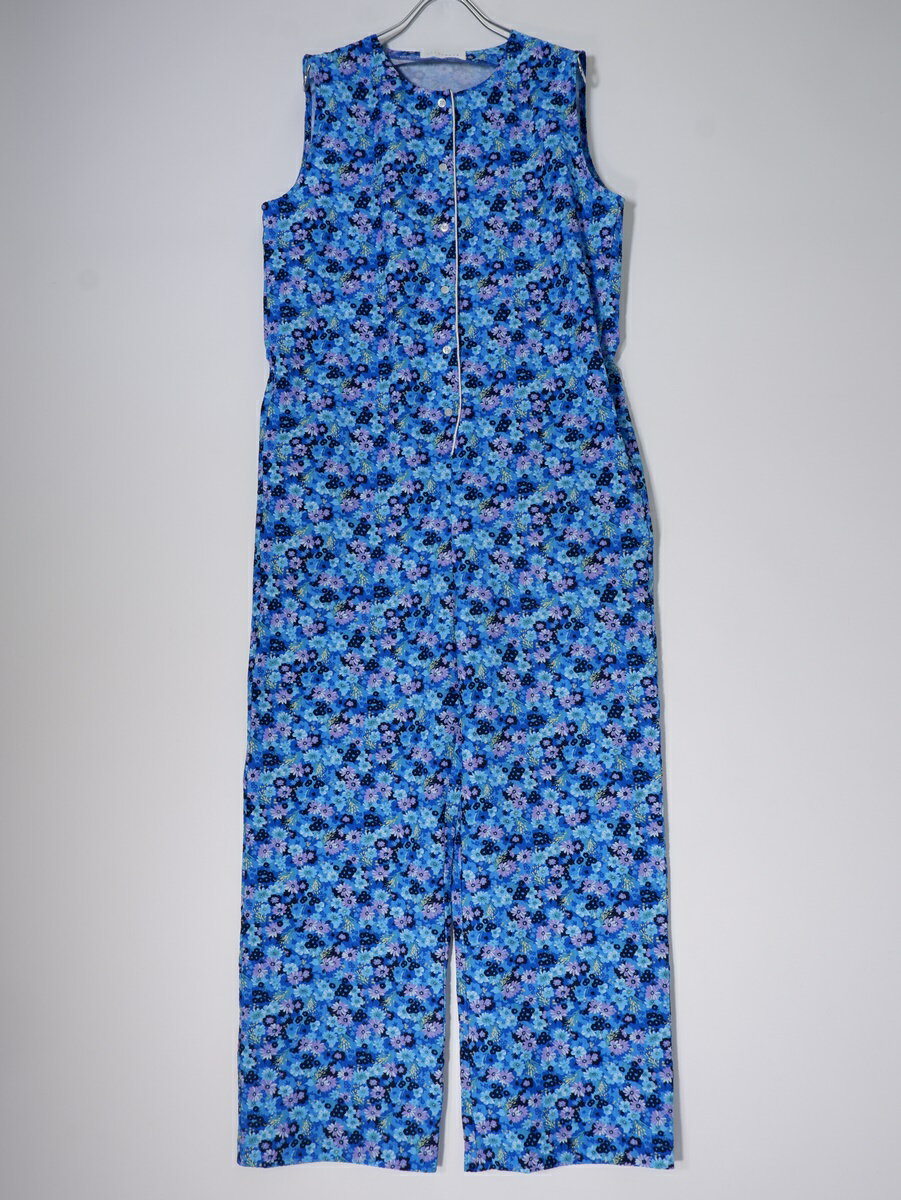 THE SHOP TKザ ショップ ティーケー 小川夢乃さんコラボ 柄サロペット【LTUA76153】【ブルー】【L】【中古】【沖縄.離島以外 送料無料】【DM241105】