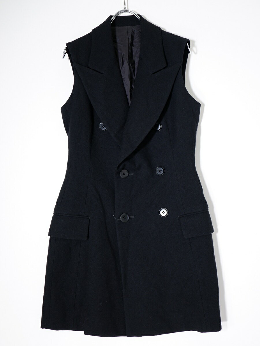 Rakuten - Yohji Yamamoto NOIRヨウジヤマモト ノアール ウールロングベスト ジャケット【LJKA79656】【ブラック】【1】【中古】【沖縄.離島以外 送料無料】【DM251021】