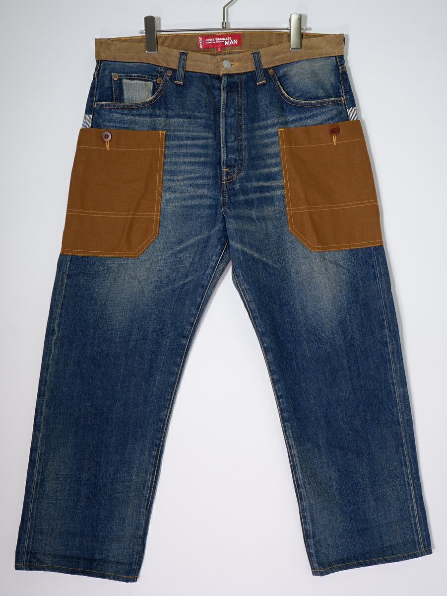 Rakuten - eYe JUNYA WATANABE MANアイ ジュンヤワタナベマン 2012SS WI-P901 ×Levisリーバイス JWXX パッチワークデニム【MDNA81556】【インディゴ】【S(W35)】【中古】【沖縄.離島以外 送料無料】【DM260428】