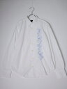 PS Paul Smithピーエス ポールスミス 花柄フラワー刺繍デザイン コットン長袖ドレスシャツ【MSHA78456】【白】【M】【中古】【沖縄.離島以外 送料無料】【DM250617】