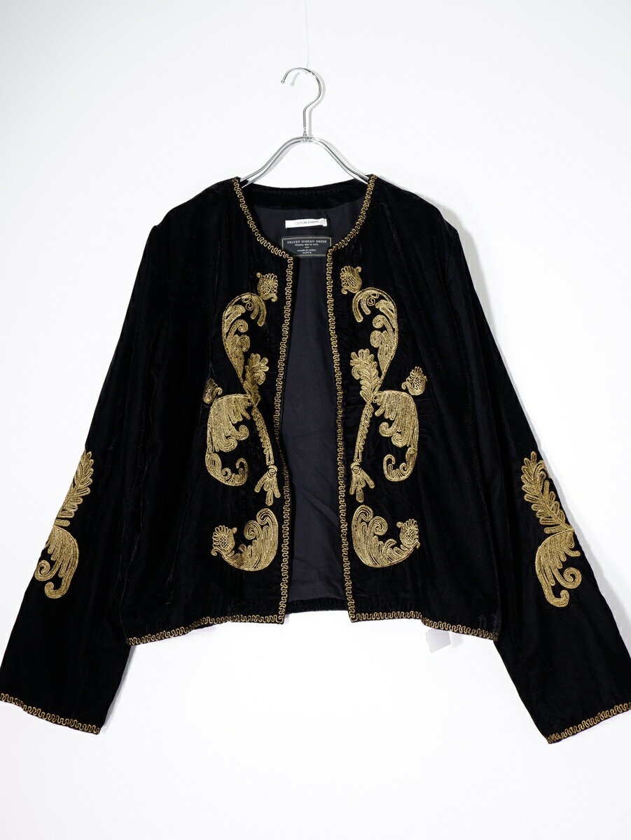 Rakuten - COUTURE D`ADAMクチュールドアダム L'Appartementアパルトモン購入2025 VELVET EMBROIDERY JACKETベルベットジャケット【LJKA80758】【ブラック】【フリー】【中古】【沖縄.離島以外 送料無料】【DM260127】