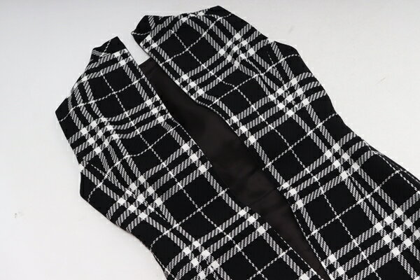 Burberry チェックジャガードノースリーブドレスワンピース Londonバーバリーロンドン 36 ワンピース Lopa Dm Burberry 中古 ブラック 白 2点以上同時購入で送料無料 渋谷filt ブランド古着の買取販売 Londonバーバリーロンドン